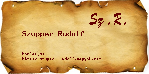 Szupper Rudolf névjegykártya