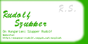 rudolf szupper business card